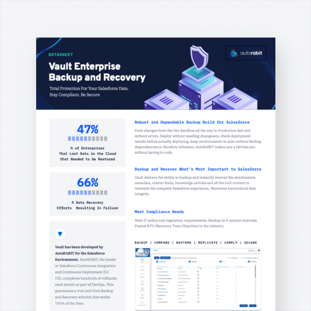 Vault Enterprise Backup and Recovery